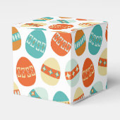 Kleurrijke Paaseieren Patroon Mid Century Modern Bedankdoosjes (Voorkant Zijde)