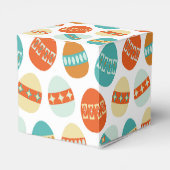 Kleurrijke Paaseieren Patroon Mid Century Modern Bedankdoosjes (Achterkant)