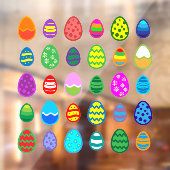 Kleurrijke paaseieren raamsticker (Vel 2)