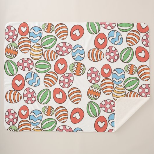 Kleurrijke paaseieren sherpa deken (Voorkant (horizontaal))