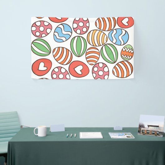 Kleurrijke paaseieren spandoek (Beurs)