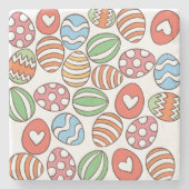 Kleurrijke paaseieren stenen onderzetter (Voorkant)