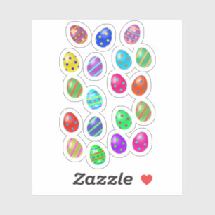 Kleurrijke paaseieren sticker