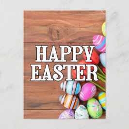 Kleurrijke Paaseieren & Tulpenbloemen Briefkaart