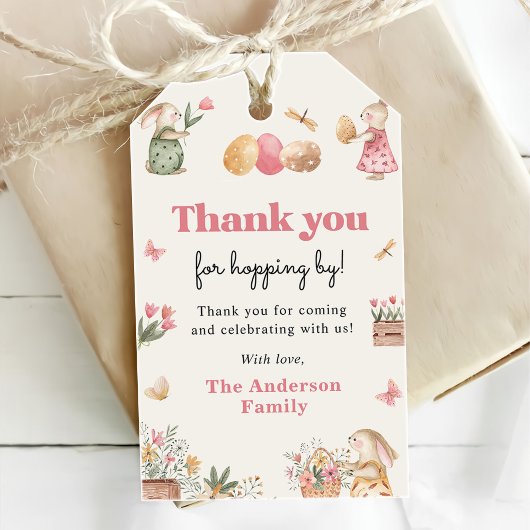 Kleurrijke Paashaas Easter Egg Hunt Party Cadeaulabel