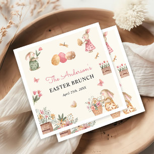 Kleurrijke Paashaas Easter Egg Hunt Party Servet