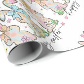 Kleurrijke paashaas met bogen cadeaupapier (Rol Hoek)