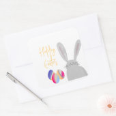Kleurrijke Paashaas Sticker (Envelop)
