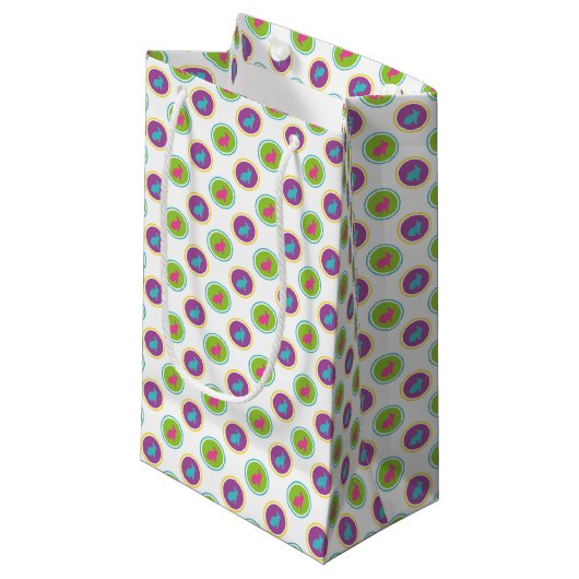 KLEURRIJKE PAASHAZEN KLEIN CADEAUZAKJE (Voorkant Gekanteld)
