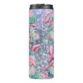 Kleurrijke paashoorntjes met konijnenoren en glitt thermosbeker (Achterkant)