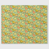 Kleurrijke paaskip cadeaupapier (Vlak)