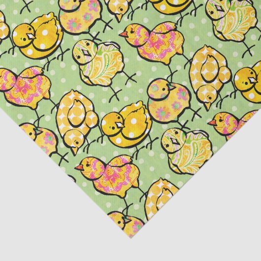 Kleurrijke paaskip tissuepapier (Detail)