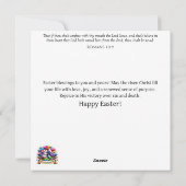 Kleurrijke Paaskonijn Country Garden Feestdagenkaart (Achterkant)