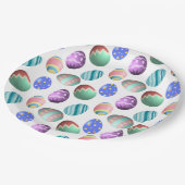 Kleurrijke paaspaaspaasmakreel papieren bordje (Gekanteld)