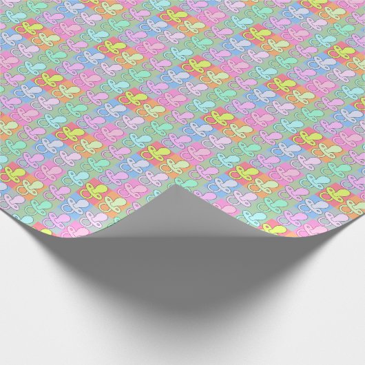 Kleurrijke Pacifier Vierkantjes voor Baby shower Cadeaupapier (Hoek)