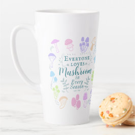 Kleurrijke paddenstoel latte mok