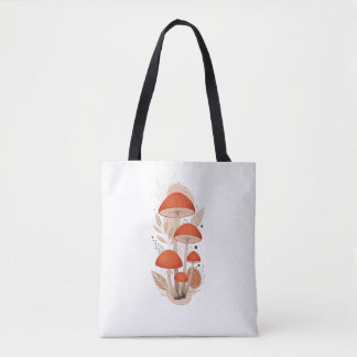 Kleurrijke Paddenstoel Levendige Botanische Boodsc Tote Bag