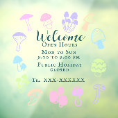 Kleurrijke Paddenstoel Raamsticker (Vel 3)