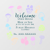 Kleurrijke Paddenstoel Raamsticker (Vel)