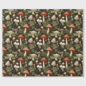 Kleurrijke paddenstoelen 2 - cadeaupapier (Vlak)