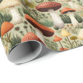 Kleurrijke paddenstoelen - cadeaupapier (Rol Hoek)