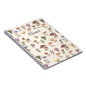 Kleurrijke paddenstoelen Doodle Patroon - Notitieboek (Rechterzijde)