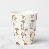 Kleurrijke paddenstoelen Doodle Patroon Papieren Bekers (Rechts)