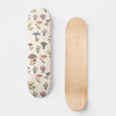 Kleurrijke paddenstoelen Doodle Patroon Persoonlijk Skateboard (Voorkant)