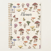 Kleurrijke paddenstoelen Doodle Patroon - Planner (Voorkant)