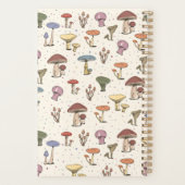 Kleurrijke paddenstoelen Doodle Patroon - Planner (Achterkant)
