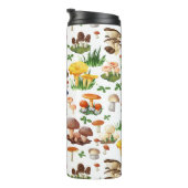 Kleurrijke paddenstoelen en gras thermosbeker (Geroteerd rechts)