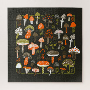 Kleurrijke paddenstoelen: Fairy Collectie Legpuzzel