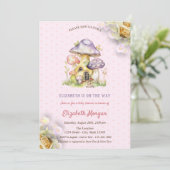 Kleurrijke Paddenstoelen Gouden Rozen Polka Dots Kaart (Staand voorkant)