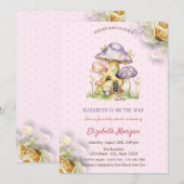 Kleurrijke Paddenstoelen Gouden Rozen Polka Dots Kaart (Voorkant / Achterkant)