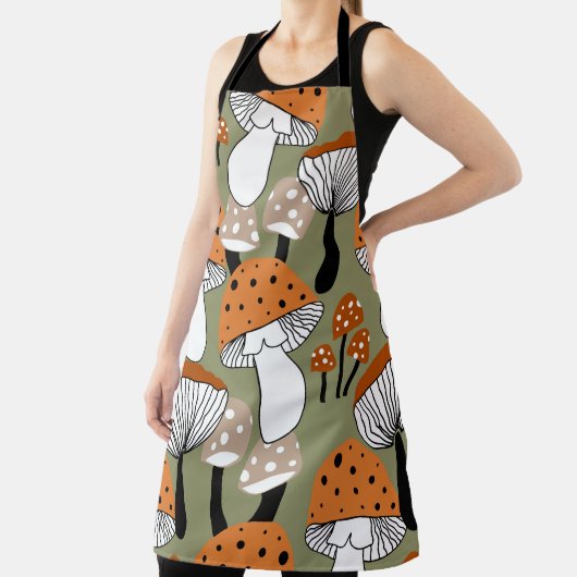 Kleurrijke paddenstoelen handtekening schort (Insitu)