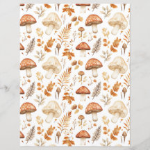Kleurrijke paddenstoelen herfst patroon plakboek p