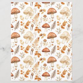 Kleurrijke paddenstoelen herfst patroon plakboek p