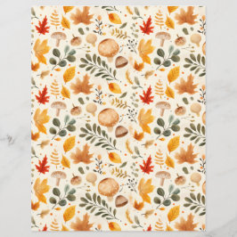 Kleurrijke paddenstoelen herfst patroon plakboek p