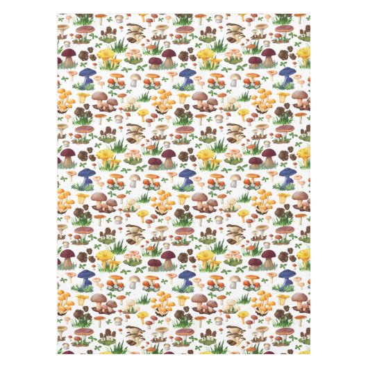 Kleurrijke paddenstoelen Illustratie Tafelkleed (Voorkant)