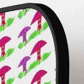 Kleurrijke Paddenstoelen Pickleball Paddle (Links Detail)