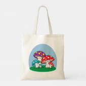Kleurrijke paddenstoelen tote bag (Achterkant)