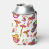 Kleurrijke paddenstoelen: verbluffend Magische Pla Blikjeskoeler (Blikje Voorkant)