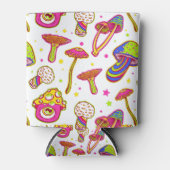 Kleurrijke paddenstoelen: verbluffend Magische Pla Blikjeskoeler (Voorkant)