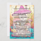 Kleurrijke Paddenstoelenwoning Hut Verjaardagsfees Kaart (Voorkant)