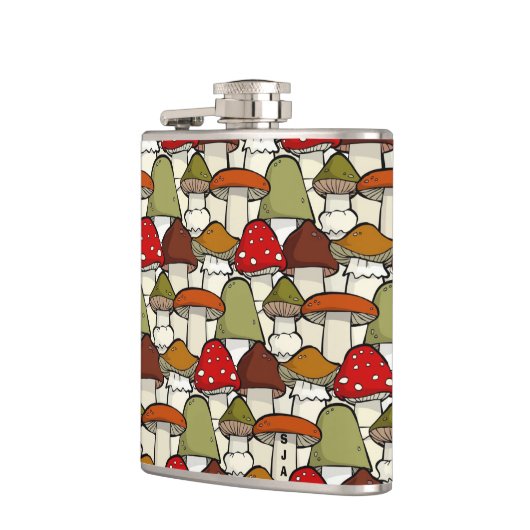 Kleurrijke paddenstoelontwerpfles heupfles (Links)