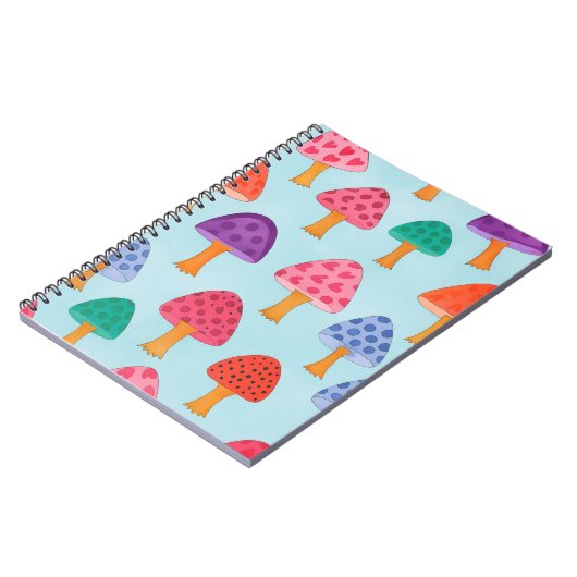 Kleurrijke Paddestoel Pattern Journal Notitieboek (Linkerzijde)