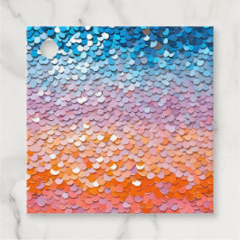 Kleurrijke Pailletten Kunst Cadeaublaadjes Bedankjes Labels