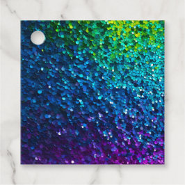 Kleurrijke Pailletten Kunst Cadeautags Bedankjes Labels