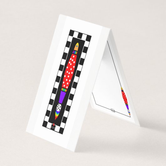 Kleurrijke Paint Brush Display Kaart (Voorkant)