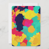 Kleurrijke Paint Fiesta Verjaardagsfeestfoto Alle  Kaart (Achterkant)